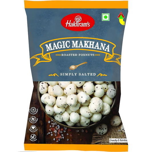 Haldiram’s Magic Makhana Roasted Foxnuts Simply Salted 100g Pack | Healthy Snack | Worldfoodhub