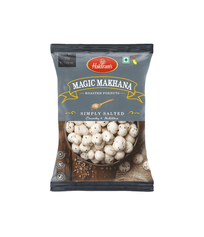 Haldiram’s Magic Makhana Roasted Foxnuts Simply Salted 100g Pack | Healthy Snack | Worldfoodhub