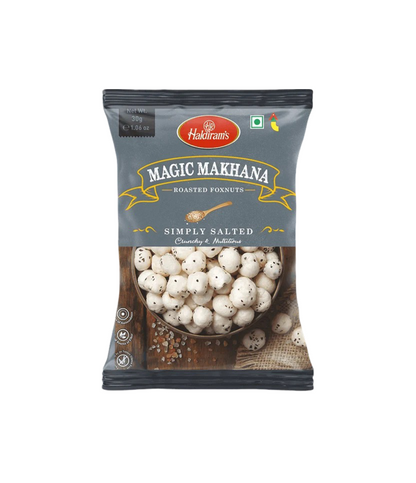 Haldiram’s Magic Makhana Roasted Foxnuts Simply Salted 100g Pack | Healthy Snack | Worldfoodhub