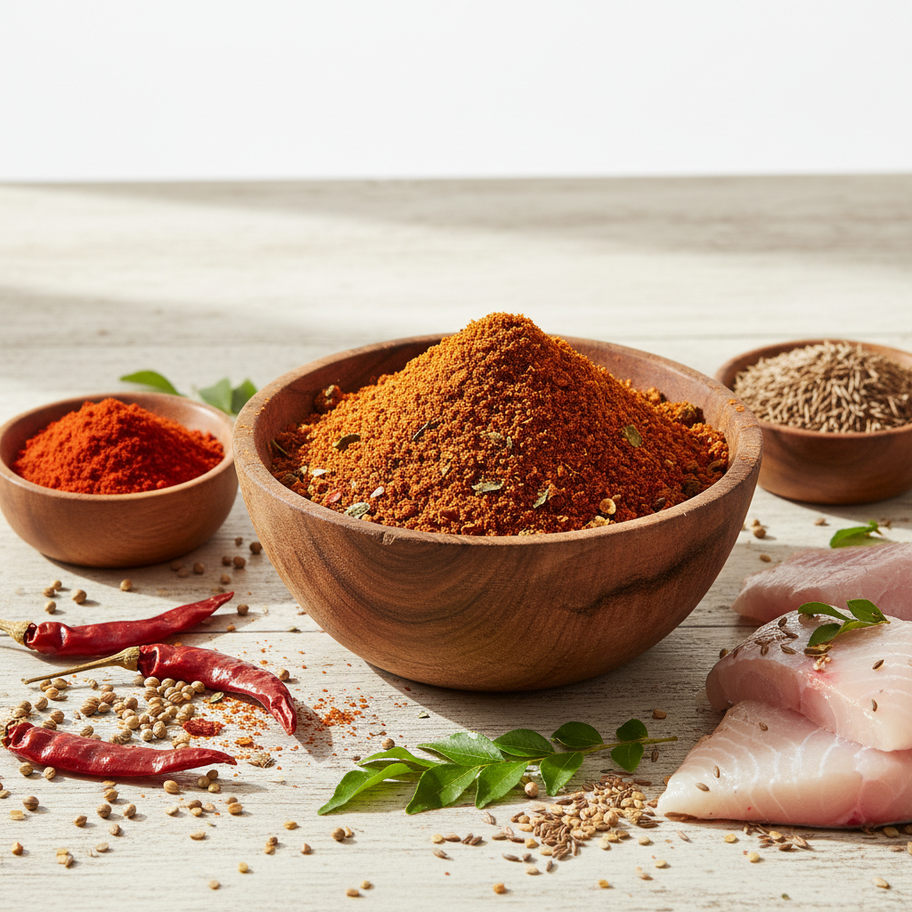 Buy Priya Andhra Fish Masala Powder - 50g Pack available on worldfoodhub