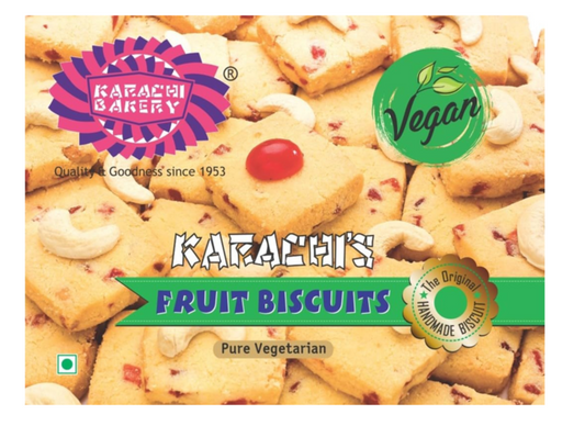 Karachi Bakery Vegan Fruit Biscuits - Vegan-Friendly Snack with Tropical Flavors from Worldfoodhub