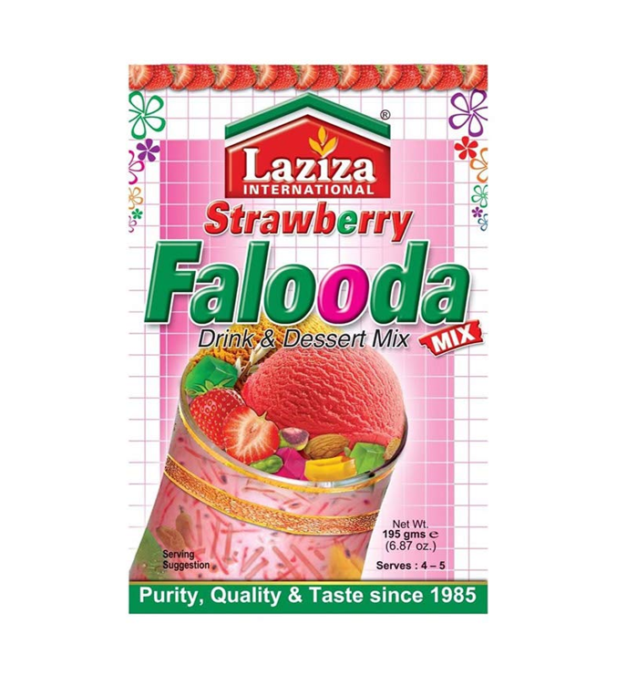 Buy Laziza Falooda Mix Strawberry 200g Online | Authentic South Asian Dessert - WorldFoodHub