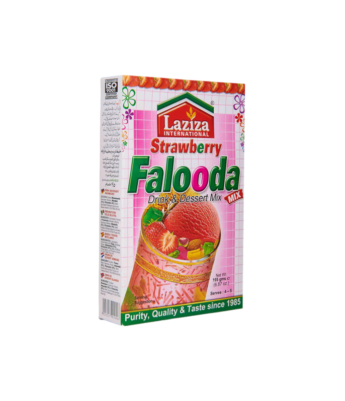 Buy Laziza Falooda Mix Strawberry 200g Online | Authentic South Asian Dessert - WorldFoodHub