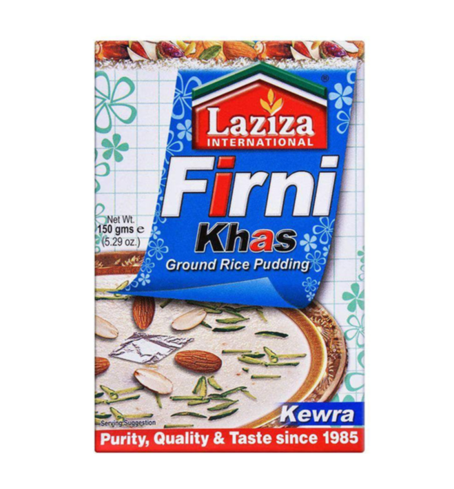Buy Laziza Firni Khas Kewra (150g) Online – Traditional Indian Dessert at Worldfoodhub