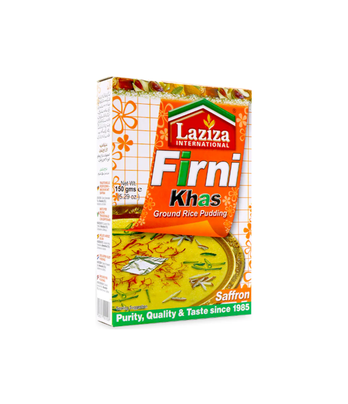 Buy Laziza Firni Khas Saffron 150gram Online at WorldFoodHub – Traditional South Asian Dessert