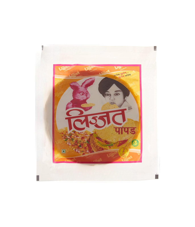 Lijjat Garlic Papad 200g crispy Indian snack available at Worldfoodhub