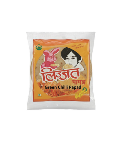  Lijjat Green Chilli Papad 200g available on WorldFoodHub