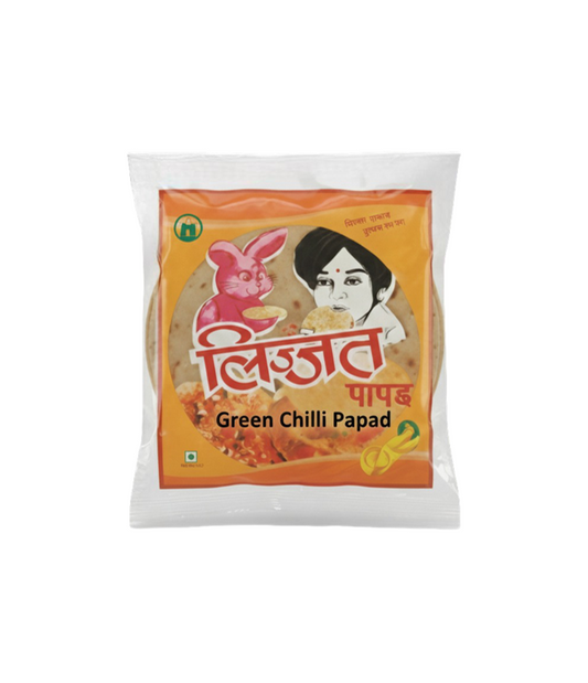  Lijjat Green Chilli Papad 200g available on WorldFoodHub