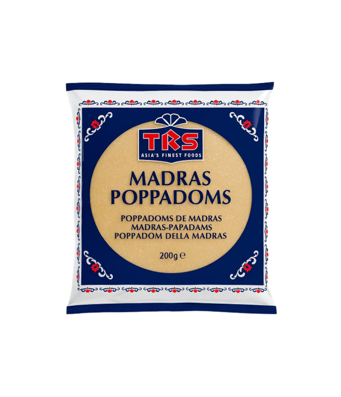 TRS Madras Plain Papad - Crispy Indian Papadum available at Worldfoodhub