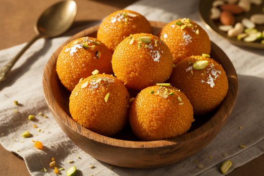 Premium Fresh Motichoor Ladoo Traditional Indian Sweet – Authentic Festival Dessert Available at Worldfoodhub Europe