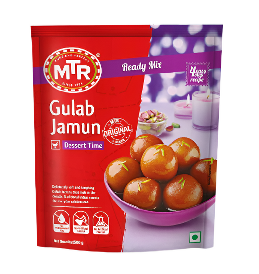 Buy MTR Gulab Jamun Mix 200g Online at WorldFoodHub – Authentic Indian Sweet Mix for Delicious Gulab Jamun.