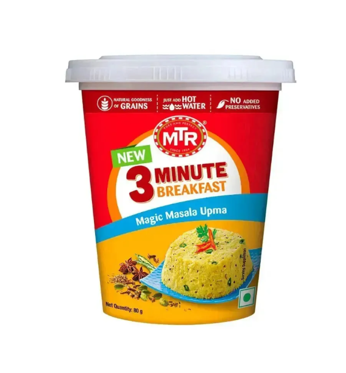 MTR Magic Masala Kharabhath Upma Cuppa 80g Ready-to-Eat Instant Indian Snack from Worldfoodhub