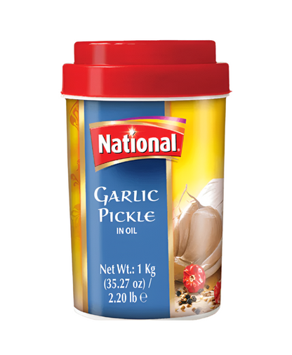 National Garlic Pickle in Oil – 1Kg | Authentic & Spicy Pickle |Worldfoodhub