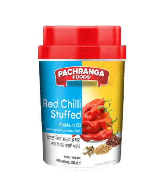 Buy Pachranga Stuffed Red Chilli Pickle Online – Authentic Indian Pickle at Worldfoodhub