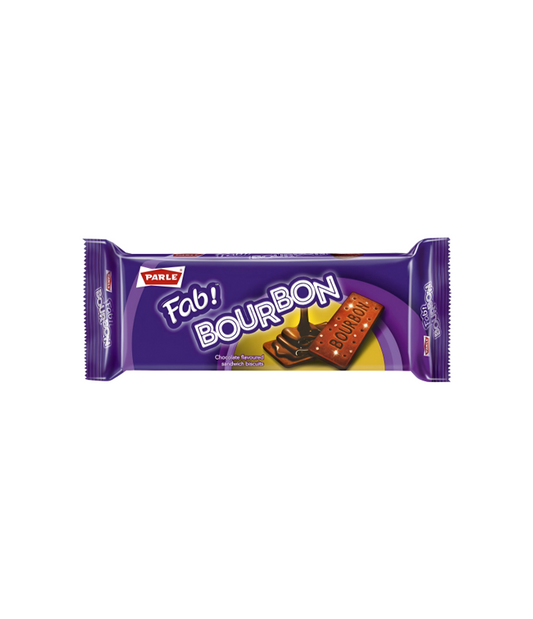Parle Fab Bourbon Biscuits - 150g pack available on Worldfoodhub, rich chocolate cream biscuits from India.