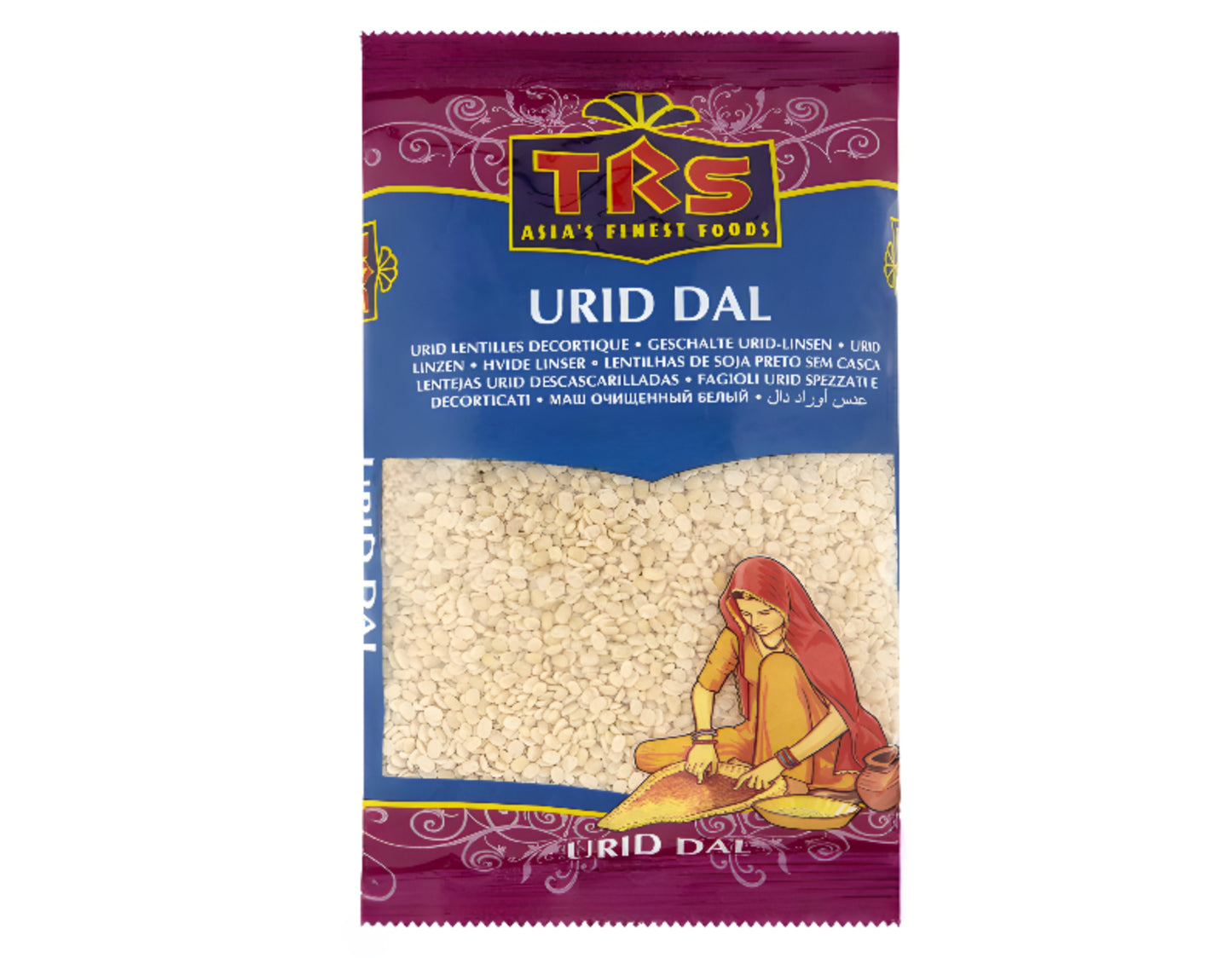TRS Urad Dal Split / Urid Dal Washed - Without Skin - 500g