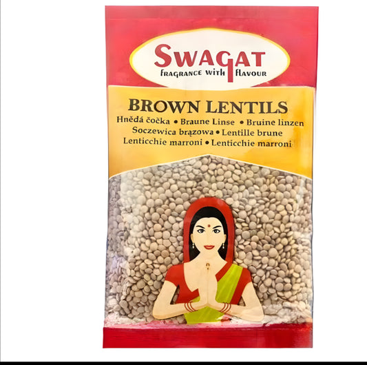 Swagat Whole Brown Lentils - 1Kg