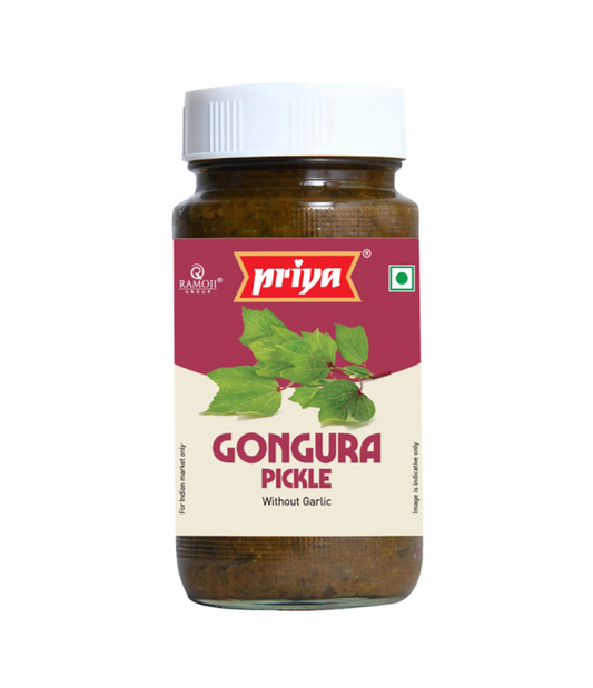 Buy Priya Roselle Leaves / Gongura Pickle Without Garlic 300g Online – WorldFoodHub