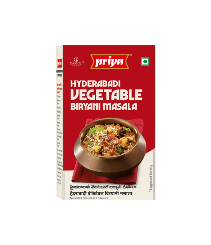Priya Hyderabadi Vegetable Biryani Masala - Authentic Indian Spice Mix for Flavorful Biryani