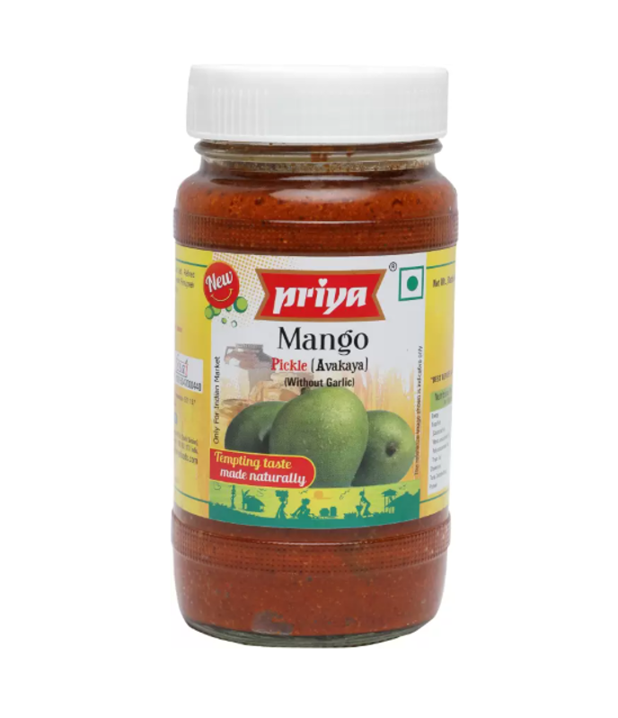 Buy Priya Mango Avakaya Pickle without Garlic Online – Authentic South Indian Pickle at Worldfoodhub