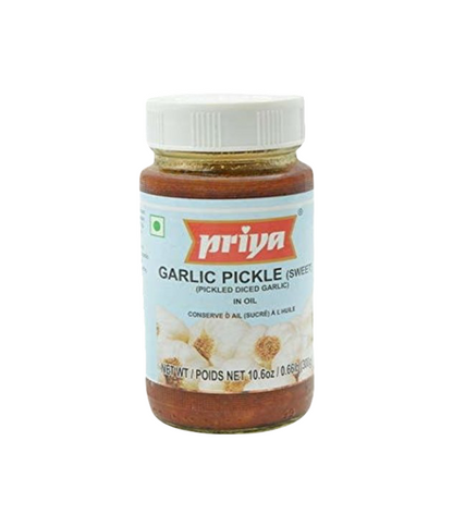 Buy Priya Garlic Pickle Sweet online at Worldfoodhub – Authentic Indian pickle with a sweet twist. Perfect for Indian meals and fusion dishes.