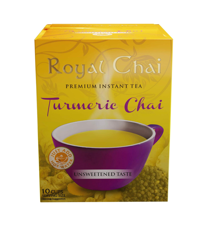 Royal Chai Turmeric Premium Instant Indian Tea - Unsweetened, Healthy Instant Chai, Authentic Indian Tea, Available at WorldFoodHub