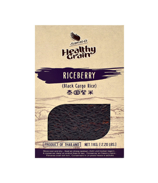 Buy Sawat-D Black Cargo Rice (Riceberry) online at Worldfoodhub | Premium Thai Whole Grain Rice