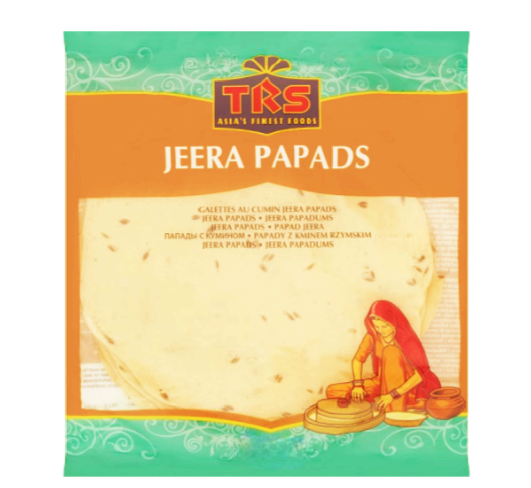 TRS Jeera Papad crispy lentil poppadom with cumin seeds - Worldfoodhub