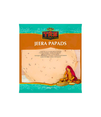 Trs Jeera Papad/ Poppadom - 200g Pack