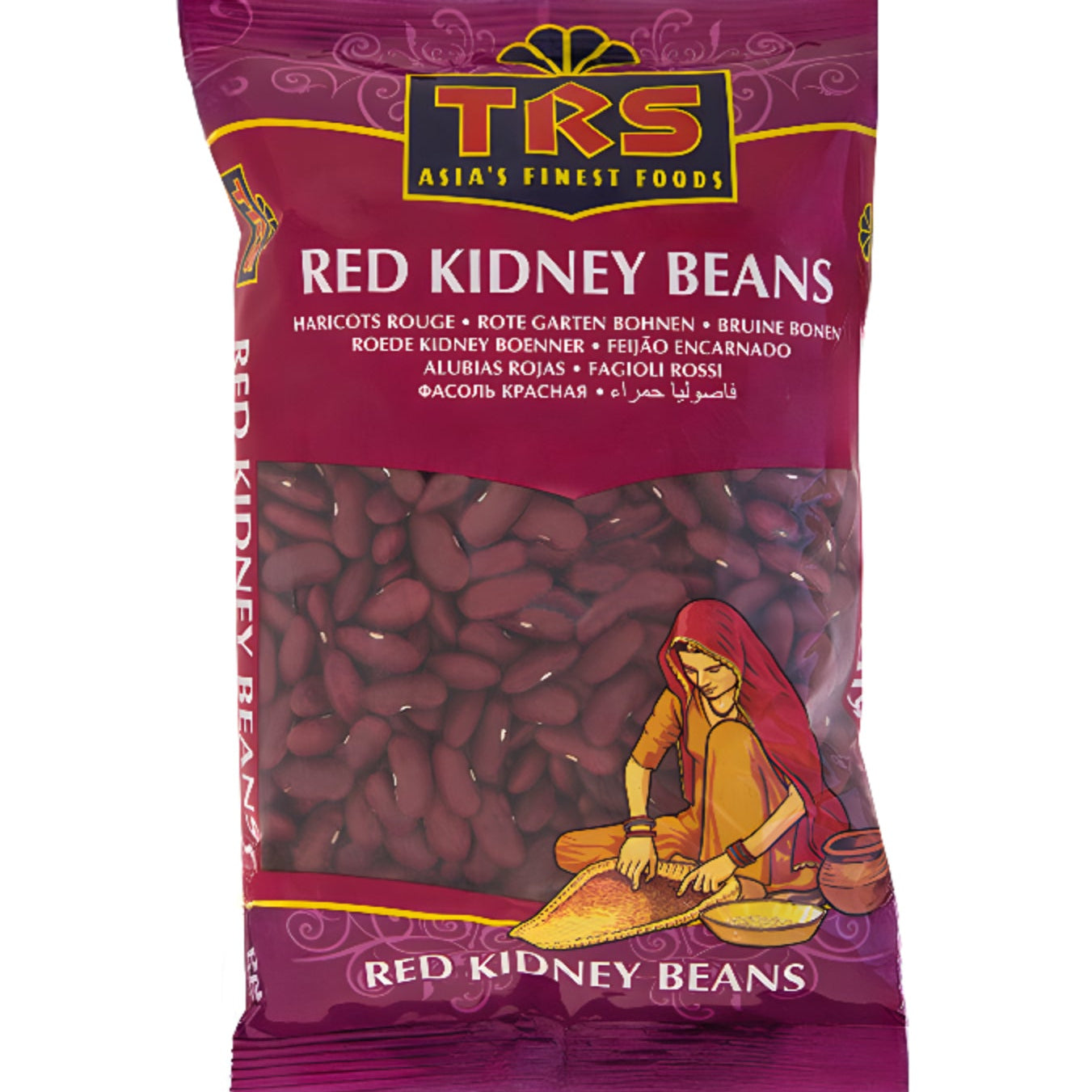 TRS Red Kidney Beans (Rajma) - High-quality dried beans for Indian curries, chili, and salads.