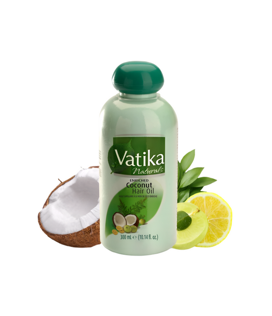 Vatika Enriched Coconut Hair Oil Bottle available at WorldFoodHub