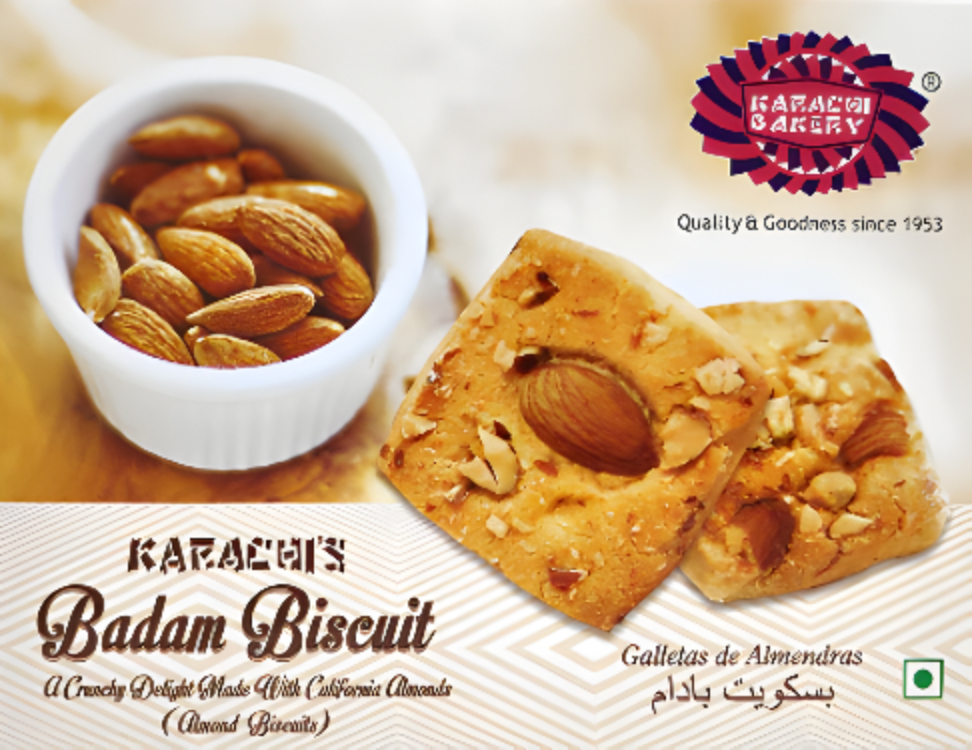 Karachi Bakery Vegan Almond Biscuits available at Worldfoodhub - Nutty and Vegan Snack from India