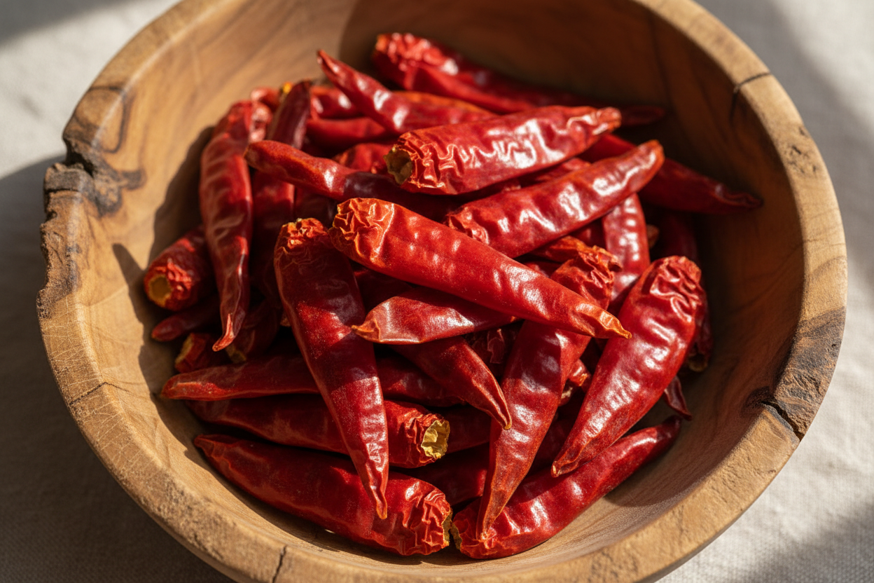 TRS Whole Red Chilli Long (Birdseye) 500g Pack – Extra Hot Dried Chillies at World Food Hub