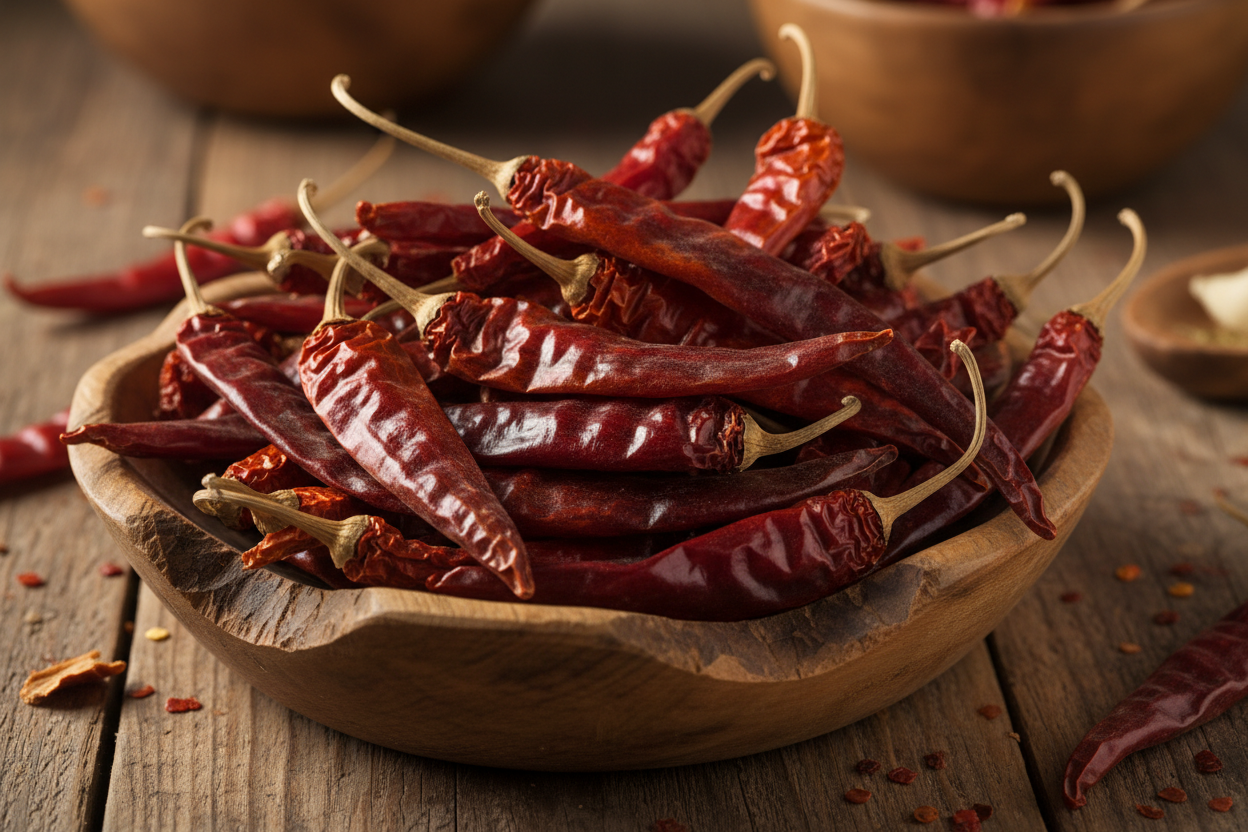 Aachi Long Red Dried Chilli with Stem - Premium Indian Chilli for Curries and Stews