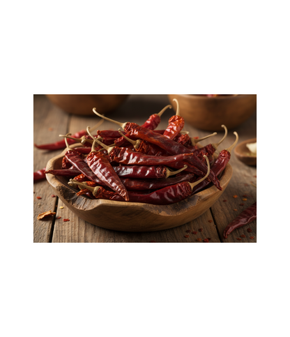 Aachi Long Red Dried Chilli with Stem - Premium Indian Chilli for Curries and Stews