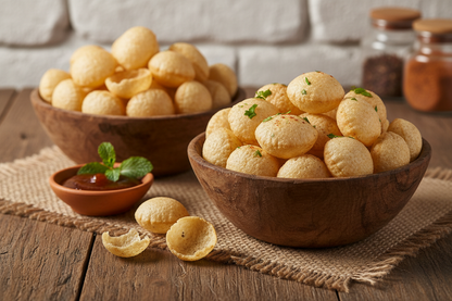 Annam Pani Puri Chips crispy hollow dough balls Indian street food snack by WorldFoodHub