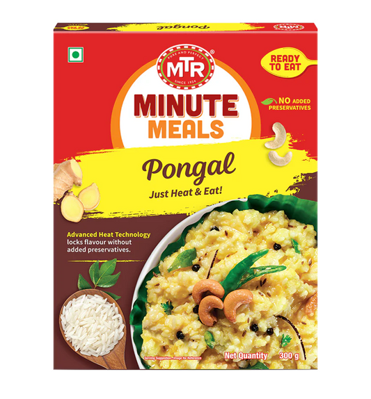 Authentic MTR Ready-to-Eat Pongal 300g – Traditional South Indian Delicacy