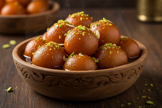 Fresh Gulab Jamun Traditional Indian Milk Sweet in Sugar Syrup – Authentic Dessert Available at Worldfoodhub Europe