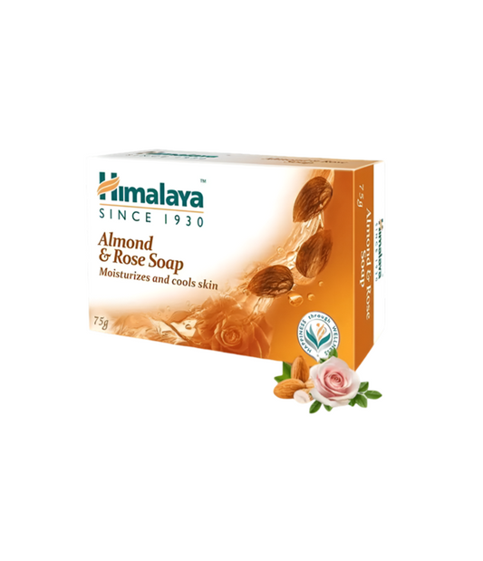 Himalaya Almond & Rose Soap 100g for soft and nourished skin – available on Worldfoodhub