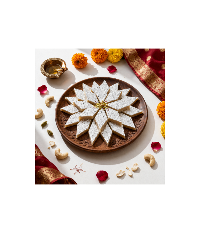 Premium Kaju Katli Indian Cashew Sweet – Authentic Mithai Dessert available at Worldfoodhub Europe