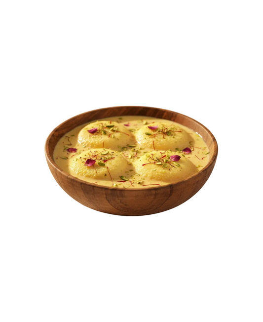 Premium Rasmalai Soft Cottage Cheese Dumplings in Sweetened Milk – Authentic Indian Dessert Available at Worldfoodhub Europe