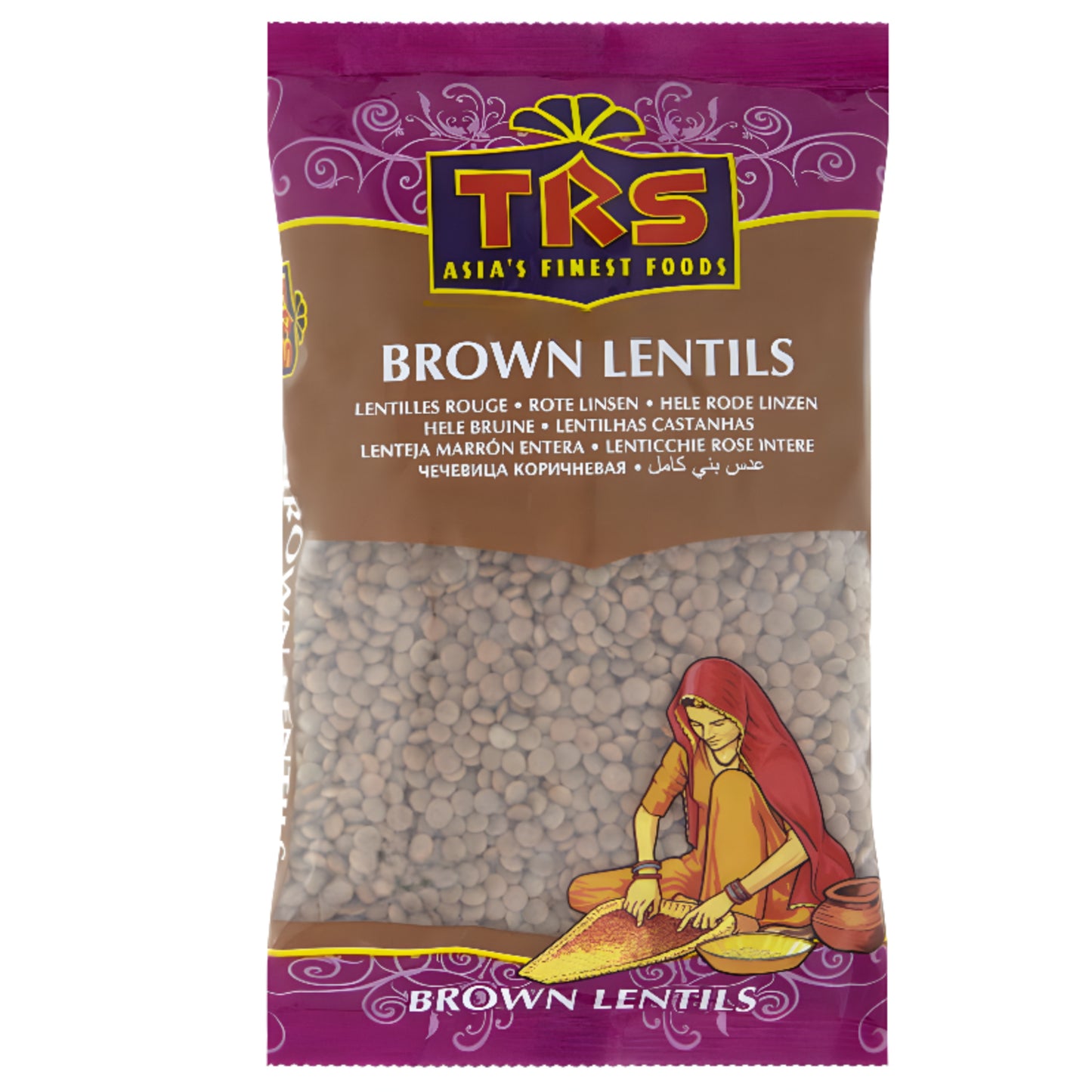 Worldfoodhub Whole Brown Lentils (TRS Sabut Masoor) - Natural, Protein-Rich, and Versatile Lentils for Soups, Curries, and Salads.